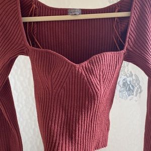 Urban outfitters red knit top